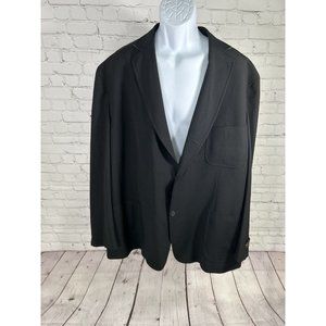 NWOT NWD Kroon Solid Black Button Up Inner Pockets Men’s Wool Blend Jacket XL